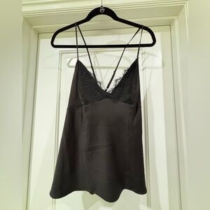 Guess Satin Black Camisole Top Size L